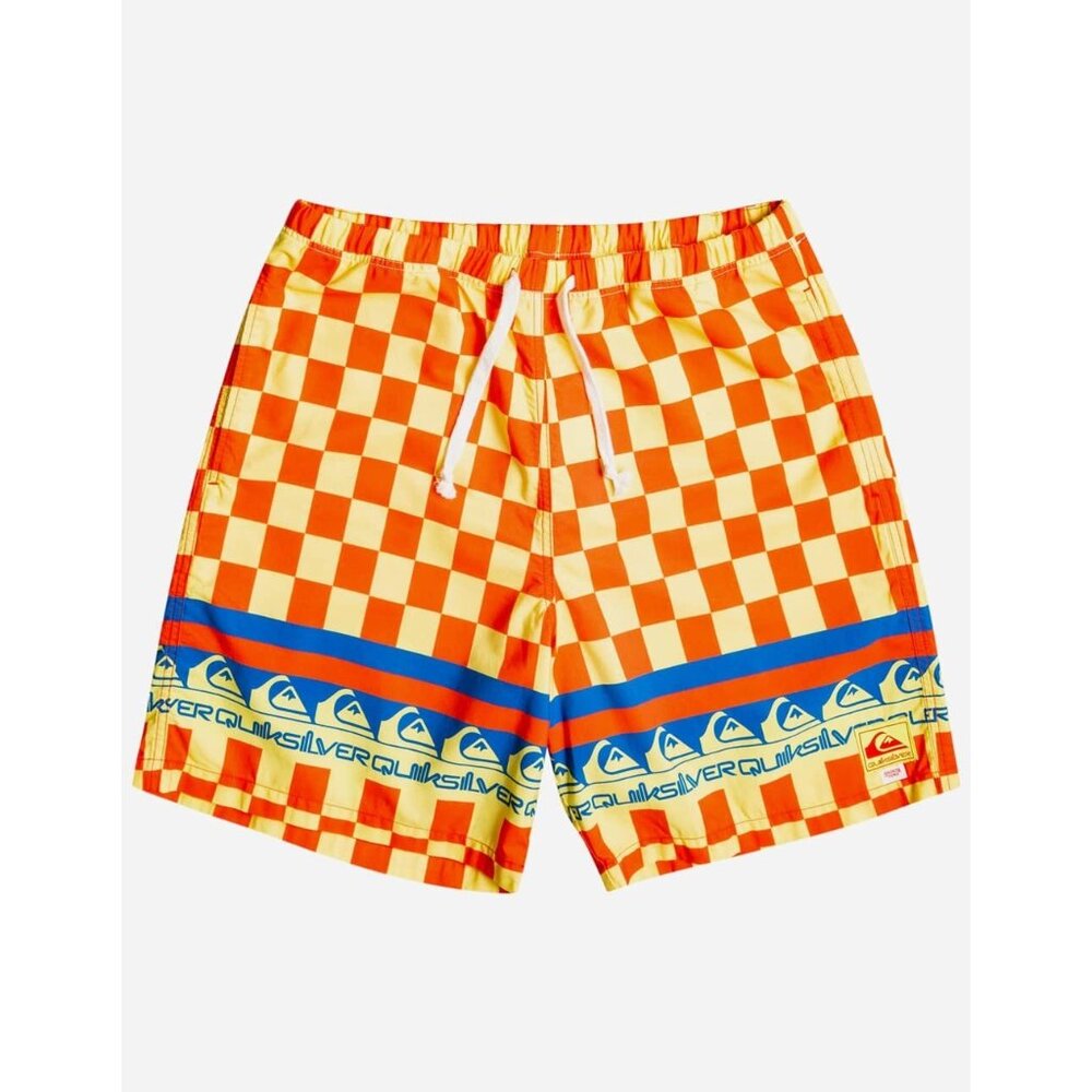 Quiksilver Stranger Things The Echo Beach Volley Shorts Red/Yellow Size XL - Picture 3 of 11